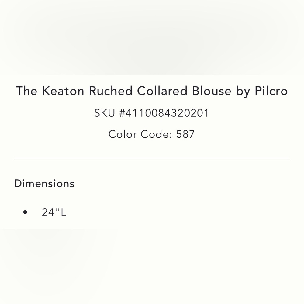 Anthropologie The Keaton Ruched Collared Blouse by Pilcro in Plaid NEW - Picture 10 of 10